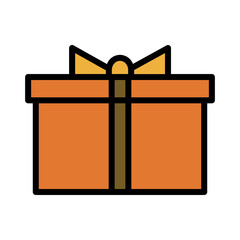 Gift Dinner Holiday Filled Outline Icon