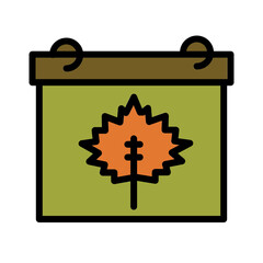 Mapple Dinner Holiday Filled Outline Icon