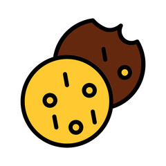 Cake Bread Pie Filled Outline Icon