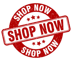 shop now stamp. shop now label. round grunge sign
