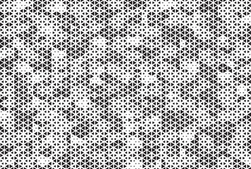 Abstract triangular halftone texture vector geometric Background. Halftone triangles retro grunge pattern. Minimal 80s style dynamic structure wallpaper