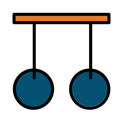 Balance Ball Work Filled Outline Icon