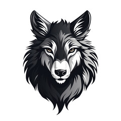 Fototapeta premium Wolf head vector illustration for logo, emblem, badge, t-shirt design