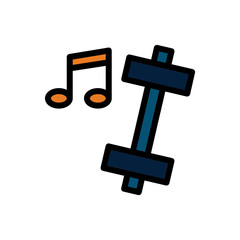 Listen Music Song Filled Outline Icon