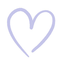 Purple textured transparent heart element doodle
