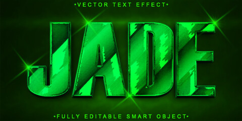 Shiny Green Jade Vector Fully Editable Smart Object Text Effect