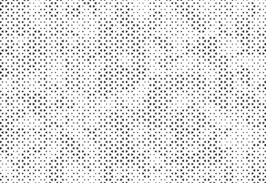 Abstract triangular halftone texture vector geometric Background. Halftone triangles retro grunge pattern. Minimal 80s style dynamic structure wallpaper