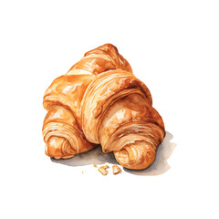 croissant bread isolated on white background