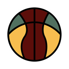 Baseball Game Sport Filled Outline Icon