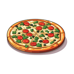 pizza isolated on white background 