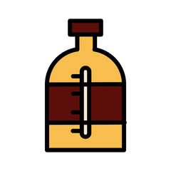 Bootle Fitnes Water Filled Outline Icon