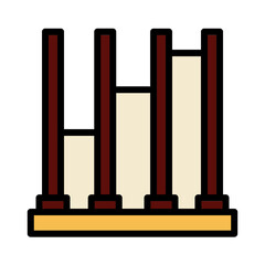 Bar Fitness Pull Filled Outline Icon