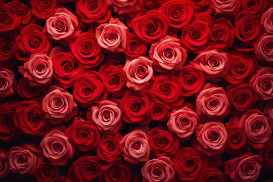 a group of red roses