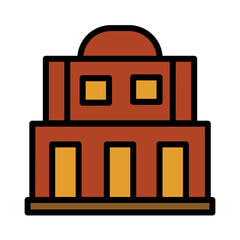 Desert House Tent Filled Outline Icon © Blacker Studio