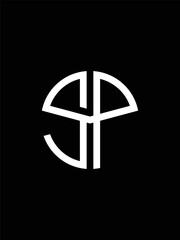 SP monogram logo template
