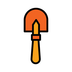 Building Shovel Tool Filled Outline Icon