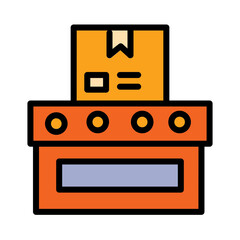 Machine Factory Industry Filled Outline Icon