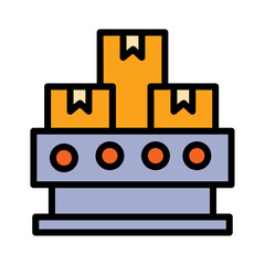 Machine Factory Industry Filled Outline Icon