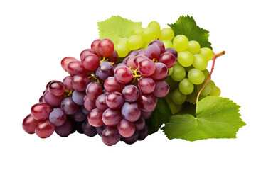 Fototapeta premium red grapes bunch isolated on transpetent background 