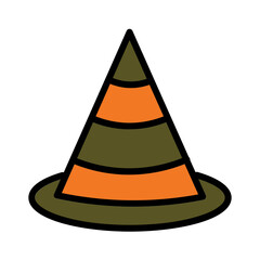 Fototapeta premium Cone Growth Parking Filled Outline Icon