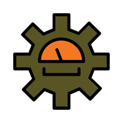 Factory Gear Industry Filled Outline Icon