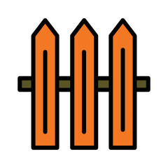 Fence Industry Site Filled Outline Icon
