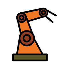 Factory Industry Robot Filled Outline Icon