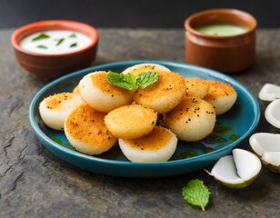 Fried Idli and chutney