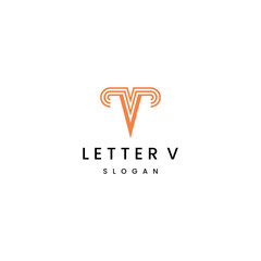 V Letter. Abstract Company Logo Design