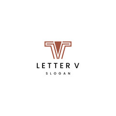 V Letter. Abstract Company Logo Design