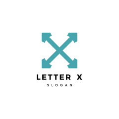 Obraz premium Letter X logo icon design template elements
