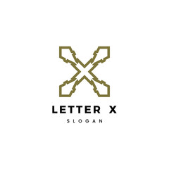 Obraz premium Letter X logo icon design template elements