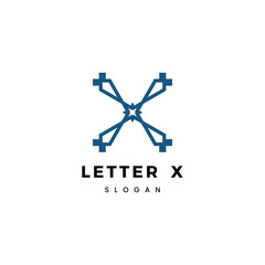 Letter X logo icon design template elements