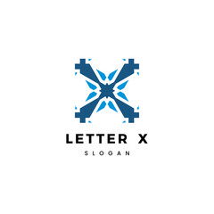 Letter X logo icon design template elements