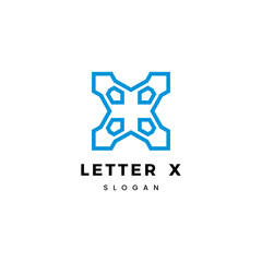 Letter X logo icon design template elements