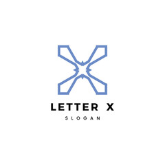Letter X logo icon design template elements