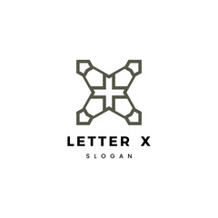 Letter X logo icon design template elements