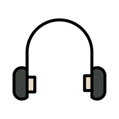 Headphone Audio Sound Filled Outline Icon