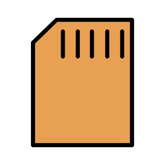 Card Micro Sd Filled Outline Icon
