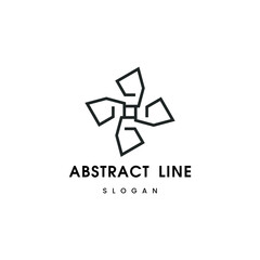 Abstract line vector logo illustration