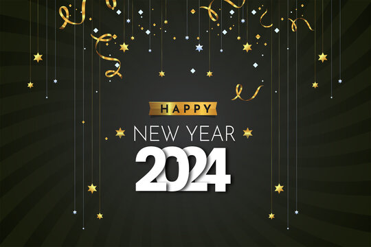 Happy New Year 2024 Stock Photo Banner