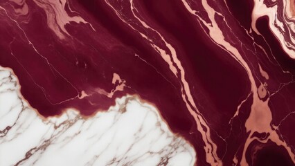 Obraz premium Maroon and Rose Gold Marble Stone Background
