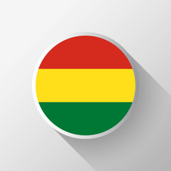 Creative Bolivia Flag Circle Badge
