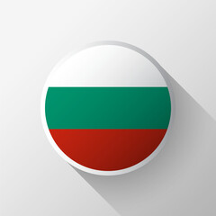 Creative Bulgaria Flag Circle Badge
