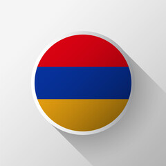 Creative Armenia Flag Circle Badge