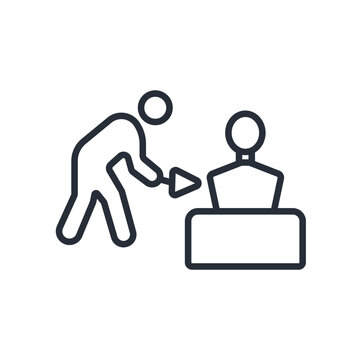 recommend clip art: Sculpture icon. vector.Editable stroke.linear style sign for use web design,logo.Symbol illustration.