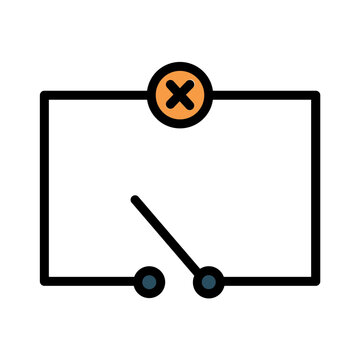 Circuit Scheme Switch Filled Outline Icon