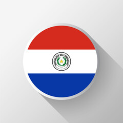 Creative Paraguay Flag Circle Badge