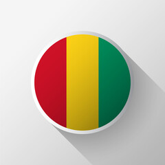 Creative Guinea Flag Circle Badge