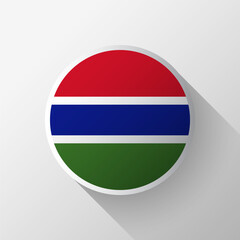 Creative Gambia Flag Circle Badge